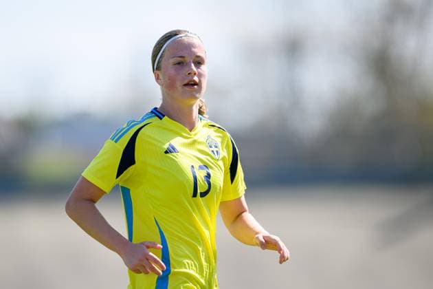 250408 Emma Broddheimer of Sweden during the UEFA Women s Under 19 Euro Qualifier football match between Italy and Sweden on April 8, 2025 in Forli Photo Cristiano Mazzi BILDBYRAN code XY XY0057 fotboll football soccer fotball f19 landslag em kval euro qualifier italy sverige sweden dam bbeng  Copyright: CRISTIANOxMAZZI BB250408BB454