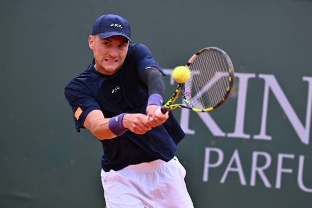 Atkinson Monza Open 2025 Raphael Collignon of Belgium participates in the ATP, Tennis Herren Challenger Atkinson Monza Open 2025 at Villa Reale Tennis in Monza, Italy, on April 8, 2023. Monza Italy  Copyright: xMichelexMaravigliax originalFilename:maraviglia-tennisat250408_npgce.jpg