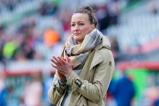 Almuth Schult Germany cheers, UEFA Women s Nations League 2024 25 Grp A1 MD4, Germany and Scotland, VfL Wolfsburg Arena on April 08, 2025 in Wolfsburg, Germany Photo by Marco Steinbrenner DeFodi Images Almuth Schult Germany cheers, UEFA Women s Nations League 2024 25 Grp A1 MD4, Germany and Scotland, VfL Wolfsburg Arena, April 8, 2025 in Wolfsburg, Germany Photo by Marco Steinbrenner DeFodi Images