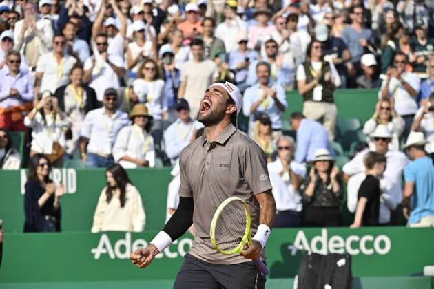 Tennis : Rolex Monte Carlo Masters 2025 - ATP, Tennis Herren - 08 04 2025 Tennis : Rolex Monte Carlo Masters 2025 - Atp - Alexandre Müller Monaco  Copyright: xChryslenexCaillaudx