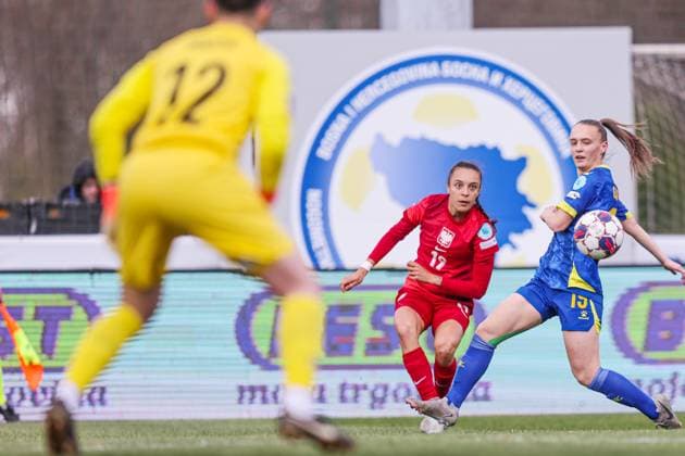 Fußball, Frauen, Nations League, Bosnien-Herzegowina - Polen 08.04.2025 ZENICA, BOSNIA I HERZEGOWINA PILKA NOZNA KOBIET ( WOMEN S FOOTBALL) LIGA NARODOW UEFA KOBIET ( NATION S WOMENS UEFA LEAGUE 2025 ) MECZ BOSNIA I HERZEGOWINA - POLSKA ( BOSNA AND HERZEGOVINA - POLAND ) NZ NATALIA PADILLA FOTO LUKASZ GROCHALA CYFRASPORT NEWSPIX.PL --- Newspix.pl  20250408CSLG0112