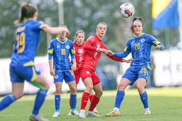 Fußball, Frauen, Nations League, Bosnien-Herzegowina - Polen 08.04.2025 ZENICA, BOSNIA I HERZEGOWINA PILKA NOZNA KOBIET ( WOMEN S FOOTBALL) LIGA NARODOW UEFA KOBIET ( NATION S WOMENS UEFA LEAGUE 2025 ) MECZ BOSNIA I HERZEGOWINA - POLSKA ( BOSNA AND HERZEGOVINA - POLAND ) NZ NATALIA PADILLA FOTO LUKASZ GROCHALA CYFRASPORT NEWSPIX.PL --- Newspix.pl  20250408CSLG0131