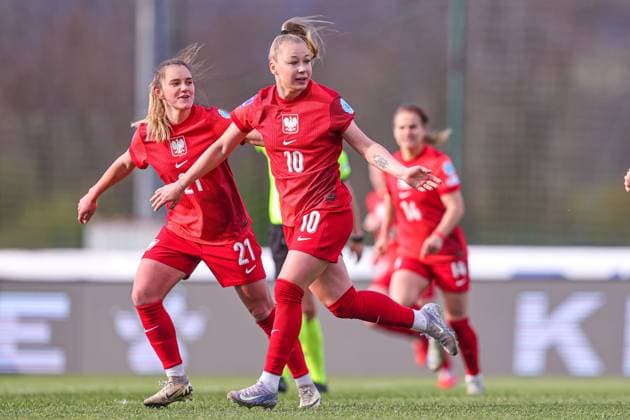 Fußball, Frauen, Nations League, Bosnien-Herzegowina - Polen 08.04.2025 ZENICA, BOSNIA I HERZEGOWINA PILKA NOZNA KOBIET ( WOMEN S FOOTBALL) LIGA NARODOW UEFA KOBIET ( NATION S WOMENS UEFA LEAGUE 2025 ) MECZ BOSNIA I HERZEGOWINA - POLSKA ( BOSNA AND HERZEGOVINA - POLAND ) NZ PAULINA TOMASIAK, WERONIKA ZAWISTOWSKA RADSC, BRAMKA, GOL FOTO LUKASZ GROCHALA CYFRASPORT NEWSPIX.PL --- Newspix.pl  20250408CSLG0303
