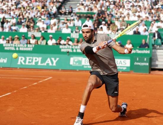 Rolex Monte-Carlo Masters PHOTOPQR NICE MATIN Dylan Meiffret ; Monaco ; 08 04 2025 ; 1ers tours du Rolex Monte-Carlo Masters. ICI : Match entre Alexander Zverev et Matteo Berrettini. L italien remporte le match ICI : Berrettini Rolex Monte-Carlo Masters at Monte-Carlo Country Club on April 8, 2025 Monaco France  Copyright: xPHOTOPQR NICExMATIN MAXPPPxDylanxMeiffretx 20250408NIM9701 20250408NIM9701