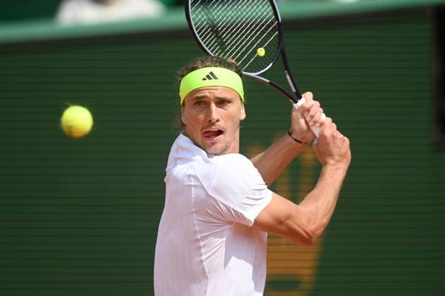 ALEXANDER ZVEREV, Germania, Monte Carlo Masters 2025, Berrettini vs Zverev, 6-2 3-6 5-7 , 08-04-2025, Azione, Action, Single shot TENNIS MONTE CARLO MASTERS 2025
