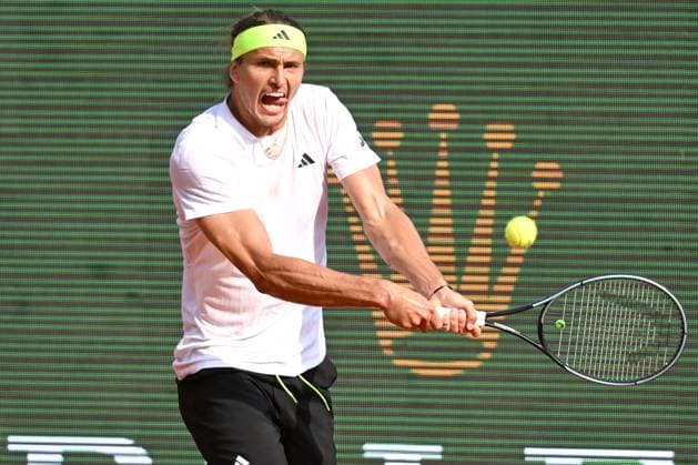 ALEXANDER ZVEREV, Germania, Monte Carlo Masters 2025, Berrettini vs Zverev, 6-2 3-6 5-7 , 08-04-2025, Azione, Action, Single shot TENNIS MONTE CARLO MASTERS 2025