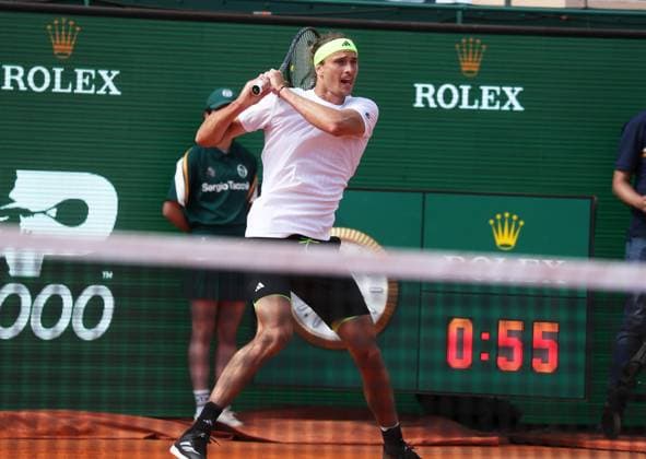 Rolex Monte-Carlo Masters PHOTOPQR NICE MATIN Dylan Meiffret ; Monaco ; 08 04 2025 ; 1ers tours du Rolex Monte-Carlo Masters. ICI : Match entre Alexander Zverev et Matteo Berrettini. L italien remporte le match ICI : Zverev Rolex Monte-Carlo Masters at Monte-Carlo Country Club on April 8, 2025 Monaco France  Copyright: xPHOTOPQR NICExMATIN MAXPPPxDylanxMeiffretx 20250408NIM9897 20250408NIM9897