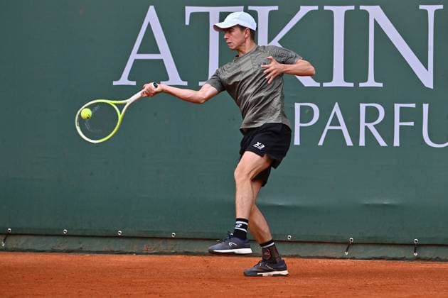 Atkinson Monza Open 2025 Dalibor Svrcina of the Czech Republic participates in the ATP, Tennis Herren Challenger Atkinsons Monza Open 2025 at Villa Reale Tennis in Monza, Italy, on April 8, 2023. Monza Italy  Copyright: xMichelexMaravigliax originalFilename:maraviglia-tennisat250408_np8mM.jpg