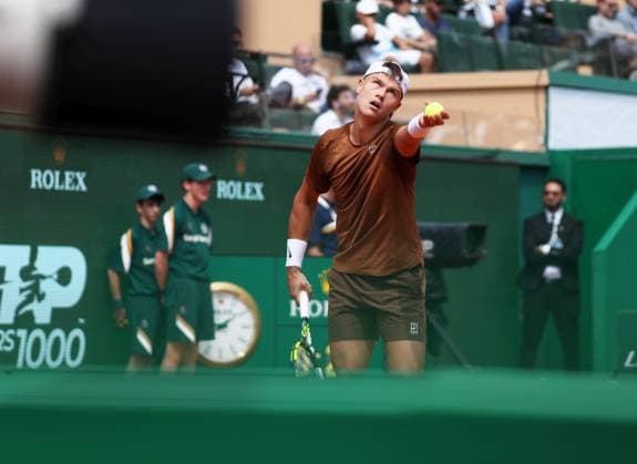 Rolex Monte-Carlo Masters PHOTOPQR NICE MATIN Dylan Meiffret ; Monaco ; 08 04 2025 ; 1ers tours du Rolex Monte-Carlo Masters. ICI : Holger Rune Rolex Monte-Carlo Masters at Monte-Carlo Country Club on April 8, 2025 Monaco France  Copyright: xPHOTOPQR NICExMATIN MAXPPPxDylanxMeiffretx 20250408NIM0046 20250408NIM0046