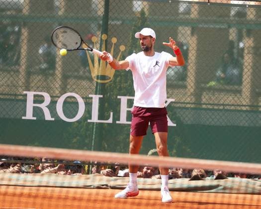 Rolex Monte-Carlo Masters PHOTOPQR NICE MATIN Dylan Meiffret ; Monaco ; 08 04 2025 ; 1ers tours du Rolex Monte-Carlo Masters. Djokovic a l entrainement Rolex Monte-Carlo Masters at Monte-Carlo Country Club on April 8, 2025 Monaco France  Copyright: xPHOTOPQR NICExMATIN MAXPPPxDylanxMeiffretx 20250408NIM0052 20250408NIM0052