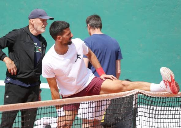 Rolex Monte-Carlo Masters PHOTOPQR NICE MATIN Dylan Meiffret ; Monaco ; 08 04 2025 ; 1ers tours du Rolex Monte-Carlo Masters. ICI : Novak Djokovic a l entrainement Rolex Monte-Carlo Masters at Monte-Carlo Country Club on April 8, 2025 Monaco France  Copyright: xPHOTOPQR NICExMATIN MAXPPPxDylanxMeiffretx 20250408NIM0057 20250408NIM0057