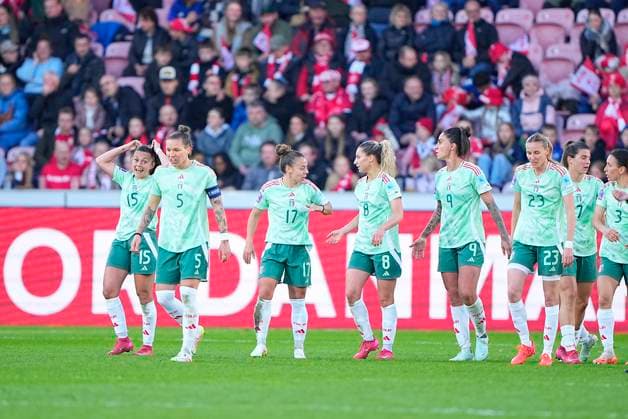 UEFA Women s Nations League Denmark Italy Italy Italys players celebrates a goal scored by Arianna Caruso during the UEFA Women s Nations League match between Denmark and Italy at MCH Arena in Herning on Tuesday, April 8, 2025 Photo Bo Amstrup Scanpix 2025 , Herning Denmark  Copyright: BoxAmstrupx spdk20250408-191718-L