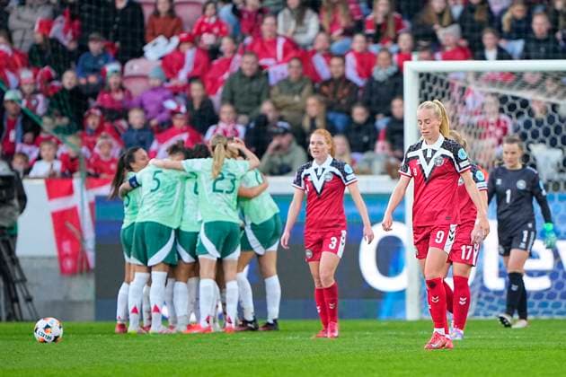 UEFA Women s Nations League Denmark Italy Italy s players celebrate the second goal scored by Lucia Di Guglielmo during the UEFA Women s Nations League match between Denmark and Italy at MCH Arena in Herning on Tuesday, April 8, 2025 Photo Bo Amstrup Scanpix 2025 , Herning Denmark  Copyright: BoxAmstrupx spdk20250408-193739-L