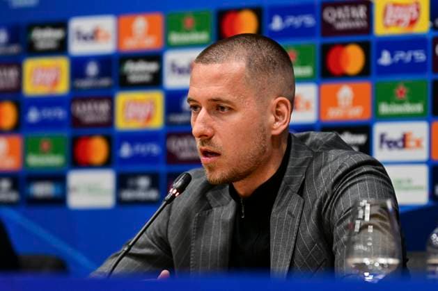 Waldemar Anton 3 Borussia Dortmund , Press conference before FC Barcelona vs Borussia Dortmund, Football, Champions League, Round of 16, 08 04 2025 Barcelona Catalonia Spain Copyright: xkolbert-press MarcxNiemeyerx