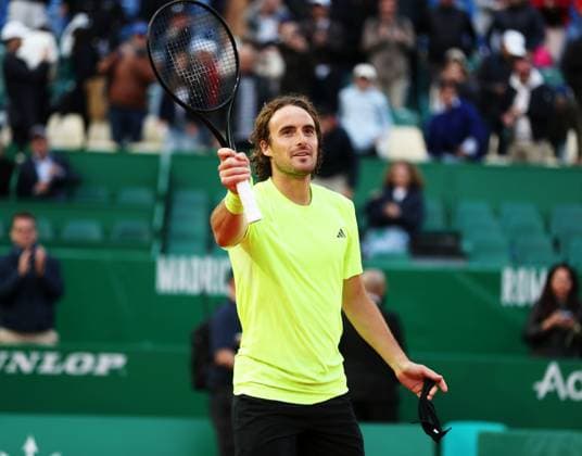 Rolex Monte-Carlo Masters PHOTOPQR NICE MATIN Dylan Meiffret ; Monaco ; 08 04 2025 ; 1ers tours du Rolex Monte-Carlo Masters. ICI : Stefanos Tsitsipas Monaco France  Copyright: xPHOTOPQR NICExMATIN MAXPPPxDylanxMeiffretx 20250408NIM0220 20250408NIM0220