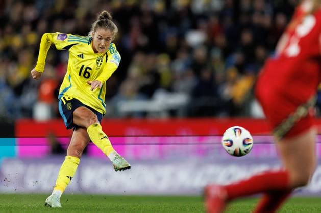 250408 Filippa Angeldahl of Sweden during the UEFA Women s Nations League football match between Sweden and Wales on April 8, 2025 in Gothenburg Photo Michael Erichsen BILDBYRAN COP 89 MI0812 fotboll football soccer fotball nations league uefa womens nations league sverige sweden wales dam bbeng  Copyright: MICHAELxERICHSEN BB250408MI051
