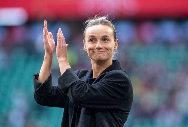 Soccer, Women, 2024 25 season, UEFA Nations League League A, Group 1, Matchday 4 in Wolfsburg, Germany Scotland, Lina Magull was sent off before the match, 08 04 2025, Copyright: xSebastianxRäppold MatthiasxKochx