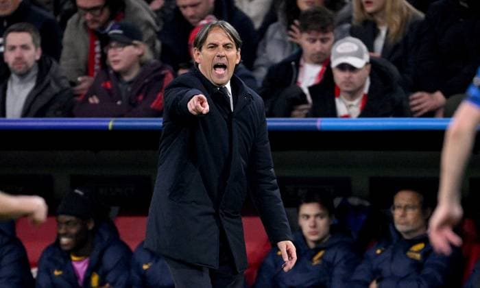FOOTBALL CHAMPIONS LEAGUE SEASON 2024 2025 Quarter-final first leg FC Bayern Munich Inter Milan 08 04 2025 Coach Simone Inzaghi Inter Milan