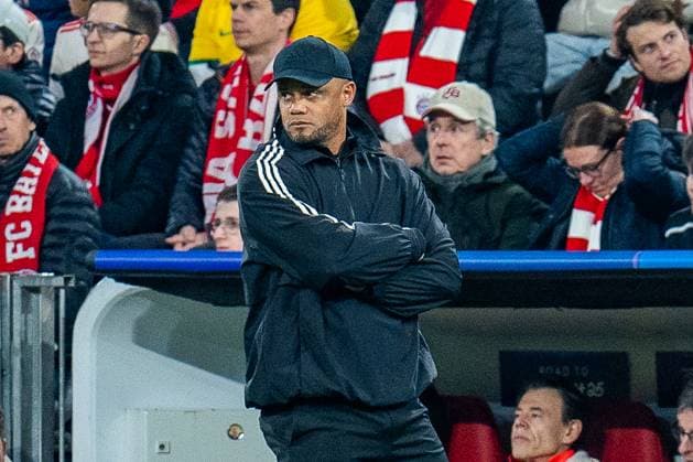 08 04 2025, FC Bayern München vs Inter Milan, UEFA Champions League, quarter-final first leg Vincent Kompany FC Bayern Muenchen,coach pensive facial expressions gestures Copyright: xBahhoxKarax