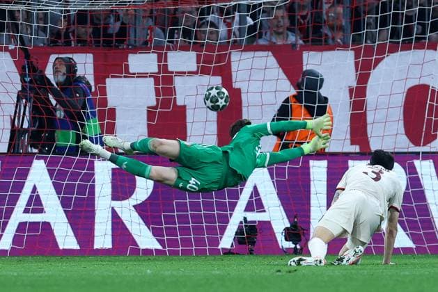 Soccer Champions League quarter final FC Bayern Munich Inter Milan on 08 04 2025 at the Allianz Arena in Munich Goal to 0 1 by Lautaro Martinez Milan xMSx