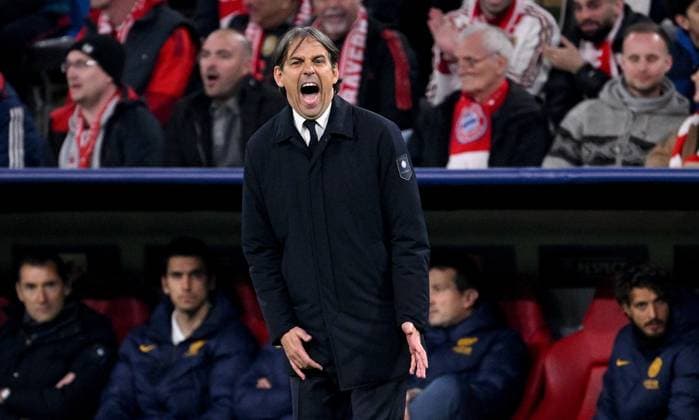 FOOTBALL CHAMPIONS LEAGUE SEASON 2024 2025 Quarter-final first leg FC Bayern Munich Inter Milan 08 04 2025 Coach Simone Inzaghi Inter Milan