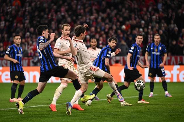 Mg Monaco di Baviera 08 04 2025 - Champions League Bayern Monaco-Inter foto Matteo Gribaudi Image nella foto: gol Thomas Muller 