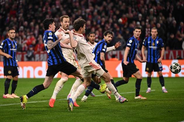 Mg Monaco di Baviera 08 04 2025 - Champions League Bayern Monaco-Inter foto Matteo Gribaudi Image nella foto: gol Thomas Muller 