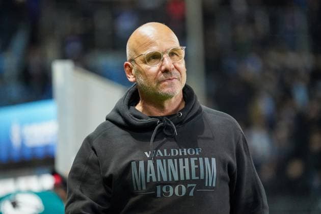 Germany, Soccer 3 Liga 2024 2025, Matchday 32 SV Waldhof Mannheim vs SpVgg Unterhaching Carl Benz Stadion Mannheim Bernhard Trares Coach, Waldhof Mannheim Copyright: xJOERANxSTEINSIEKx