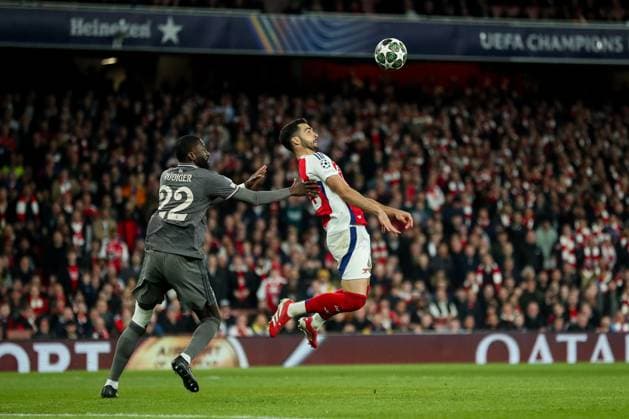 UEFA Champions League Quarter-finals Arsenal v Real Madrid Mikel Merino of Arsenal controls the ball during the UEFA Champions League Quarter-finals match Arsenal vs Real Madrid at Emirates Stadium, London, United Kingdom, 8th April 2025 (Photo by Izzy Poles News Images) London Emirates Stadium Greater London United Kingdom Copyright: xIzzyxPoles NewsxImagesx