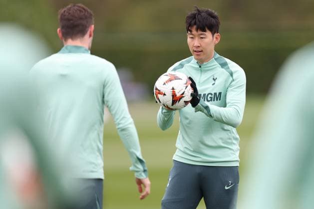 Tottenham Hotspur Training 09 April 2025, Enfield Tottenham Hotspur Training Son Heung Min von Tottenham Hotspur Foto Charlotte Wilson Abseits Enfield UK  Copyright: xCharlottexWilsonx xOffsidexOffside