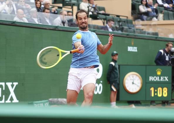 Rolex Monte-Carlo Masters PHOTOPQR NICE MATIN Dylan Meiffret ; Monaco ; 09 04 2025 ; Rolex Monte-Carlo Masters. ICI : Richard Gasquet lors de son match contre Daniel Altmaier Monaco France  Copyright: xPHOTOPQR NICExMATIN MAXPPPxDylanxMeiffretx 20250409NIM1263 20250409NIM1263