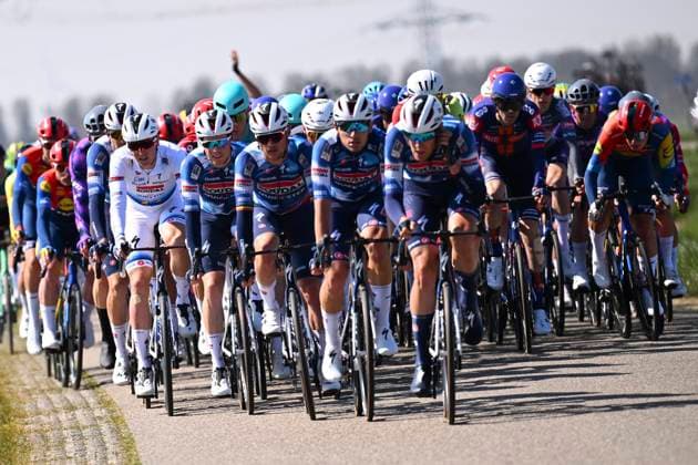 Scheldeprijs 2025 cycling race SCHOTEN, BELGIUM - APRIL 09 : Merlier Tim (BEL) of Soudal Quick-Step during the Men Elite UCI 1.Pro 113th Flanders Classics Scheldeprijs cycling race with start in Terneuzen and finish in Schoten (205,2 km) on April 09, 2025 in Schoten, Belgium, 09 04 2025 ( Motordriver Guy De Vuyst & Schoten Belgium  Copyright: xTomasxSiskx