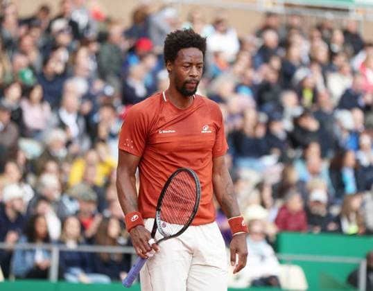 Rolex Monte-Carlo Masters PHOTOPQR NICE MATIN Dylan Meiffret ; Monaco ; 09 04 2025 ; Rolex Monte-Carlo Masters. ICI : Gael Monfils, lors de son match contre Andrei-Rublev, qu il perdra. Rolex Monte-Carlo Masters at Monte-Carlo Country Club on April 9, 2025 Monaco France  Copyright: xPHOTOPQR NICExMATIN MAXPPPxDylanxMeiffretx 20250409NIM1835 20250409NIM1835