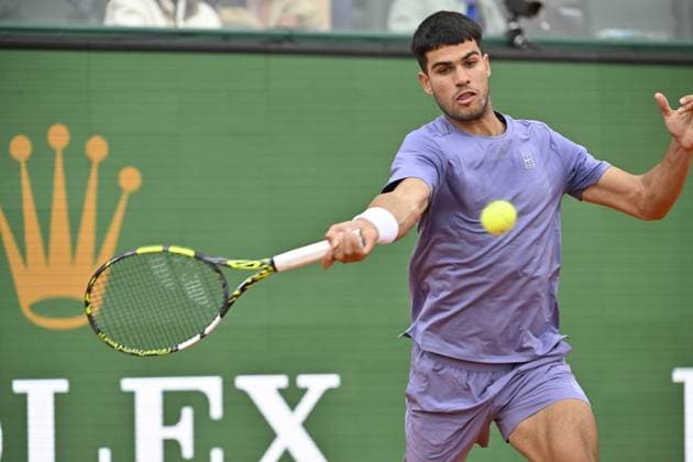 Tennis : Rolex Monte Carlo Masters 2025 - ATP, Tennis Herren - 08 04 2025 Tennis : Rolex Monte Carlo Masters 2025 - Atp - Carlos Alcaraz Monaco  Copyright: xChryslenexCaillaudx