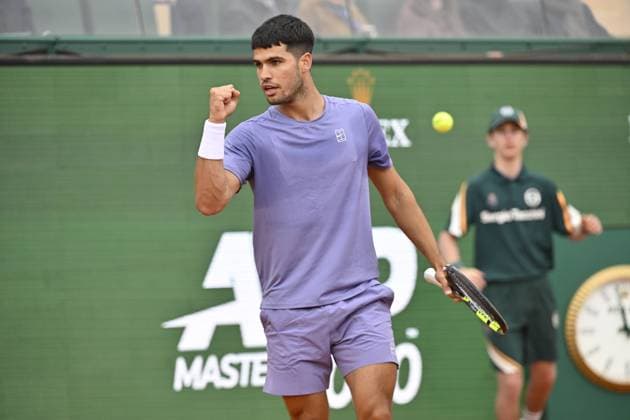 Tennis : Rolex Monte Carlo Masters 2025 - ATP, Tennis Herren - 08 04 2025 Tennis : Rolex Monte Carlo Masters 2025 - Atp - Carlos Alcaraz Monaco  Copyright: xChryslenexCaillaudx
