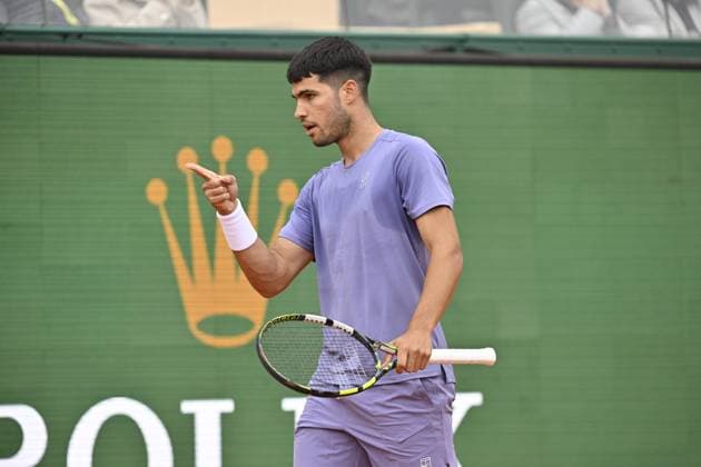 Tennis : Rolex Monte Carlo Masters 2025 - ATP, Tennis Herren - 08 04 2025 Tennis : Rolex Monte Carlo Masters 2025 - Atp - Carlos Alcaraz Monaco  Copyright: xChryslenexCaillaudx