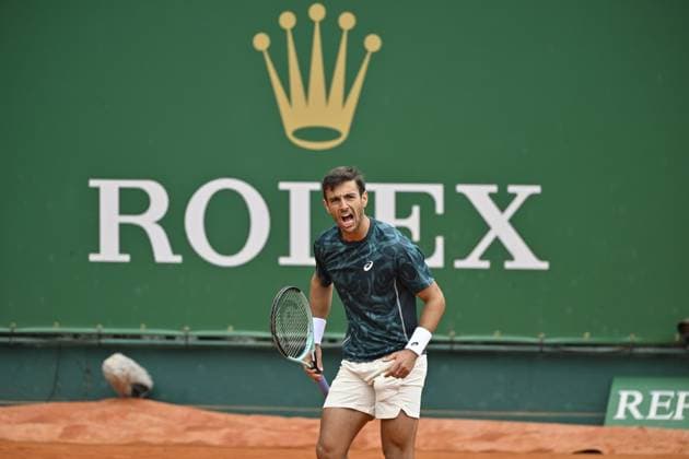 Tennis : Rolex Monte Carlo Masters 2025 - ATP, Tennis Herren - 08 04 2025 Tennis : Rolex Monte Carlo Masters 2025 - Atp - Lorenzo Musetti Monaco  Copyright: xChryslenexCaillaudx