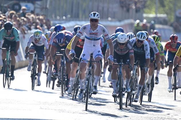 09-04-2025 Scheldeprijs; 2025, Soudal - Quick Step; 2025, Alpecin - Deceuninck; 2025, Q36.5; Merlier, Tim; Philipsen, Jasper; Moschetti, Claudio; Schoten; 