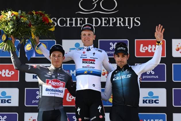 09-04-2025 Scheldeprijs; 2025, Soudal - Quick Step; 2025, Alpecin - Deceuninck; 2025, Q36.5; Merlier, Tim; Philipsen, Jasper; Moschetti, Claudio; Schoten; 
