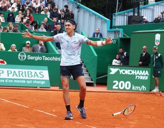Rolex Monte-Carlo Masters PHOTOPQR NICE MATIN Dylan Meiffret ; Monaco ; 09 04 2025 ; Rolex Monte-Carlo Masters. ICI : Alejandro Tabilo Monaco France  Copyright: xPHOTOPQR NICExMATIN MAXPPPxDylanxMeiffretx 20250409NIM2406 20250409NIM2406