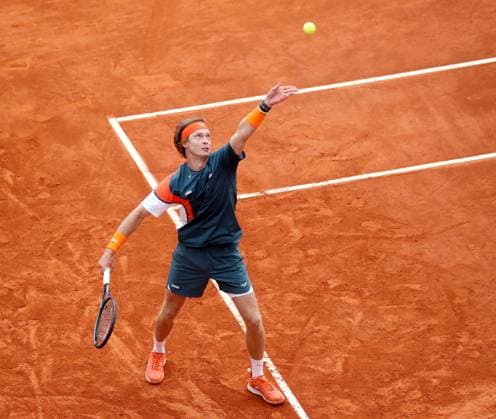 Rolex Monte-Carlo Masters PHOTOPQR NICE MATIN Dylan Meiffret ; Monaco ; 09 04 2025 ; Rolex Monte-Carlo Masters. ICI : Andrei Rublev Monaco France  Copyright: xPHOTOPQR NICExMATIN MAXPPPxDylanxMeiffretx 20250409NIM2459 20250409NIM2459