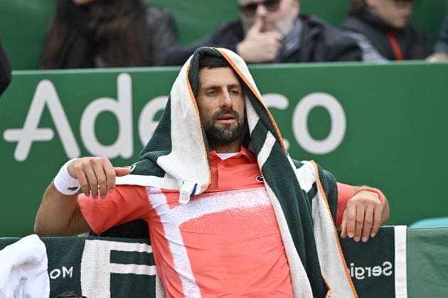 Sport Bilder des Tages Tennis : Rolex Monte Carlo Masters 2025 - ATP, Tennis Herren - 08 04 2025 Tennis : Rolex Monte Carlo Masters 2025 - Atp - Novak Djokovic Monaco  Copyright: xChryslenexCaillaudx