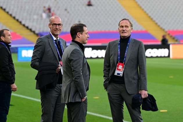 Joachim Watzke, Lars Ricken, FC Barcelona vs Borussia Dortmund, Football, Champions League, Quarter-final, 09 04 2025 Barcelona Catalonia Spain Copyright: xkolbert-press MarcxNiemeyerx