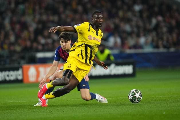 Barcelona, Spain, Season 2024 2025, UEFA Champions League, Quarter-Finals, first leg, FC Barcelona, Barca v Borussia Dortmund, Lluis Companys Stadium, 9 April 2025 Copyright: xBaguxBlancox xPressinphotox