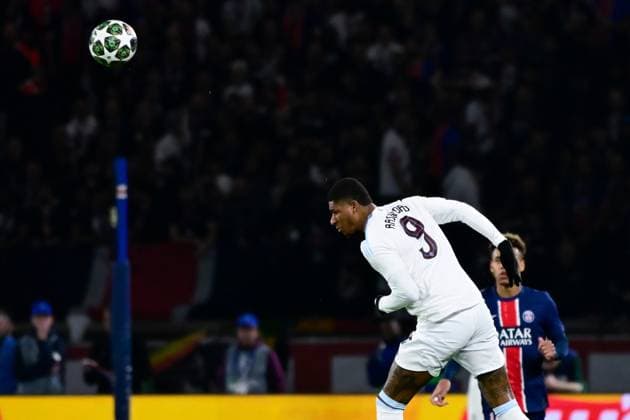 FOOTBALL : PSG vs Aston Villa - Ligue des Champions - 09 04 2025 Marcus Rashford ( 9 - Aston Villa ) during the UEFA Champions League match between Paris Saint Germain and Aston Villa FC at Parc Des Princes on April 09 , 2025 in Paris, France. ( Photo by Dante Badano PsnewZ ) - ParisFrance  Copyright: xDantexBadanox
