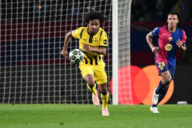 Karim Adeyemi 27 Borussia Dortmund , FC Barcelona vs Borussia Dortmund, Football, Champions League, Quarter-final, 09 04 2025 Barcelona Catalonia Spain Copyright: xkolbert-press MarcxNiemeyerx