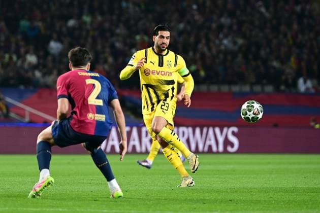Emre Can 23 Borussia Dortmund , FC Barcelona vs Borussia Dortmund, Football, Champions League, Quarter-final, 09 04 2025 Barcelona Catalonia Spain Copyright: xkolbert-press MarcxNiemeyerx