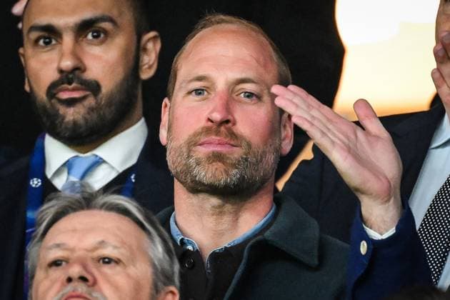 April 9, 2025, Paris, France, France: Britain s Prince William, Prince of Wales during the UEFA Champions League match between Paris Saint-Germain and Aston Villa at Parc des Princes Stadium on April 09, 2025 in Paris, France. Paris France - ZUMAm308 20250409_zsp_m308_008 Copyright: xMatthieuxMirvillex