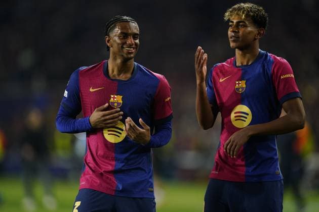 Barcelona, Spain, Season 2024 2025, UEFA Champions League, Quarter-Finals, first leg, FC Barcelona, Barca v Borussia Dortmund, Lluis Companys Stadium, 9 April 2025 Copyright: xSergioxRuizx xPressinphotox