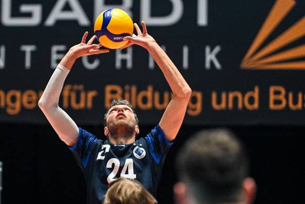GER, VBL, VfB Friedrichshafen vs SVG Lüneburg 09 04 2025, Spacetech Arena, Friedrichshafen, GER, VBL, VfB Friedrichshafen vs SVG Lüneburg, in the picture Wessel Keemink Friedrichshafen, 24 nordphotoxGmbHx xHafner nph00200